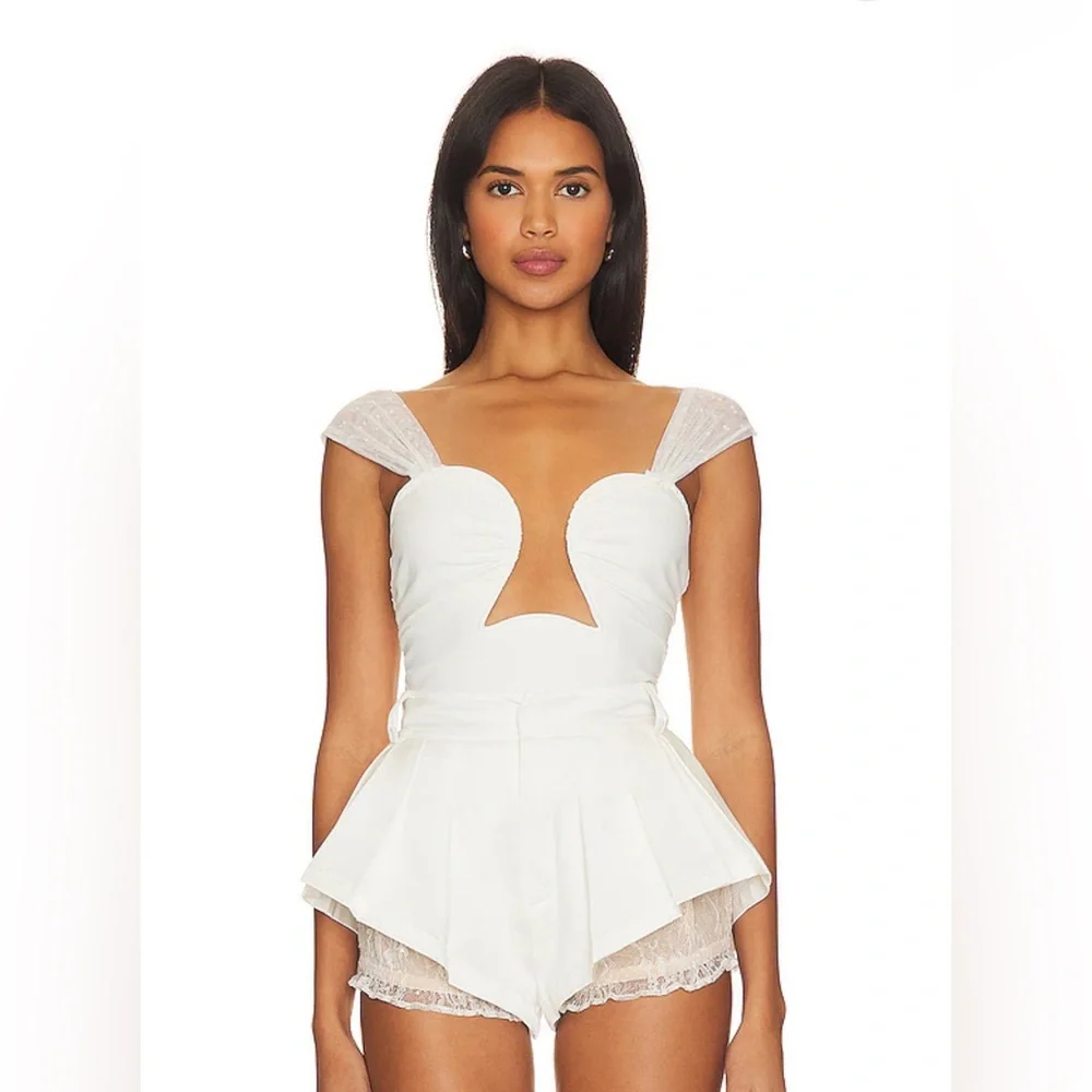 NWT Free People Double Take Bodysuit Ivory - Picture 2 of 5